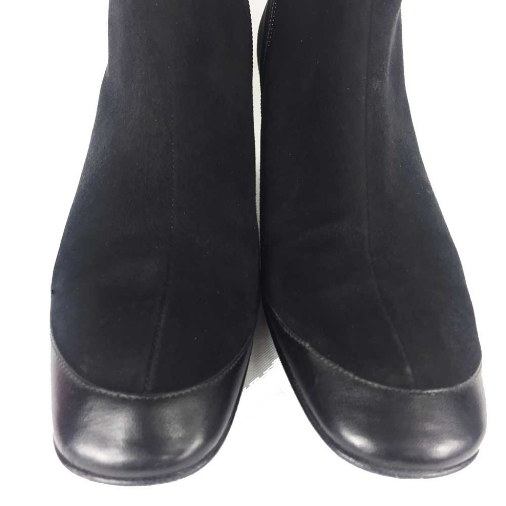 Salvatore Ferragamo Black Nubuck Ankle Boots 5.5 - Picture 6 of 8